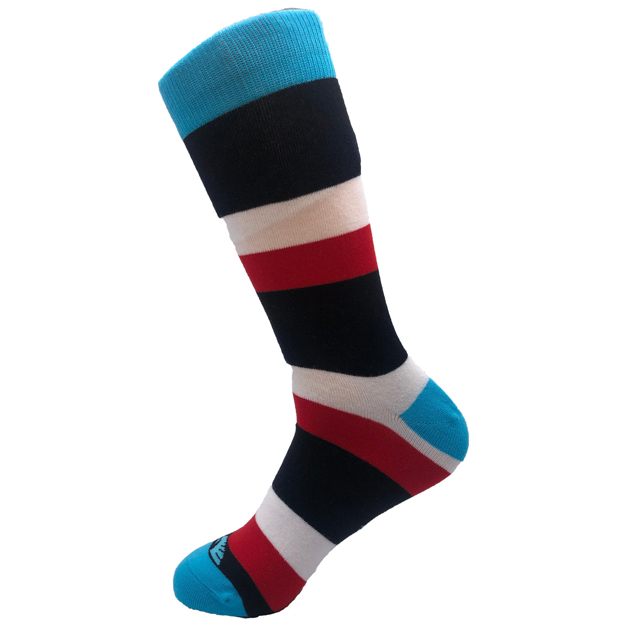 FLI Dress Socks | Stripes | Black/Red